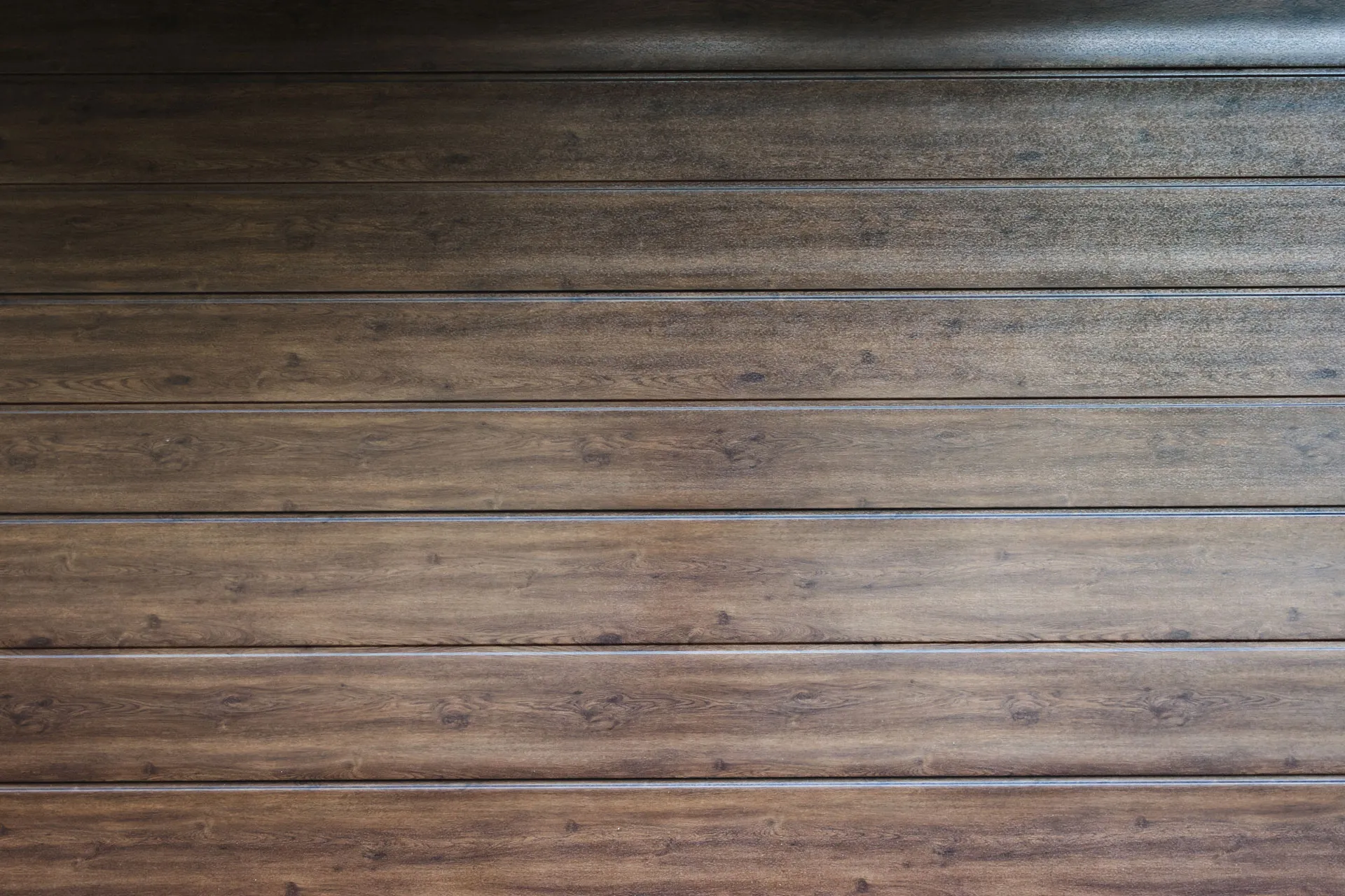 Wooden garage door finish close up