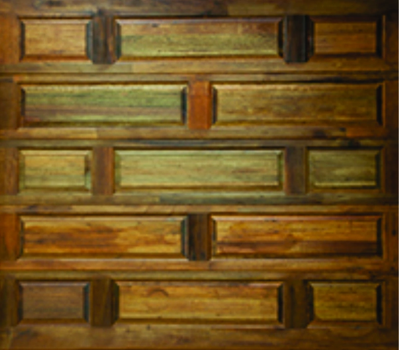 Roos Garage Doors brick single panel Brick single meranti garage door