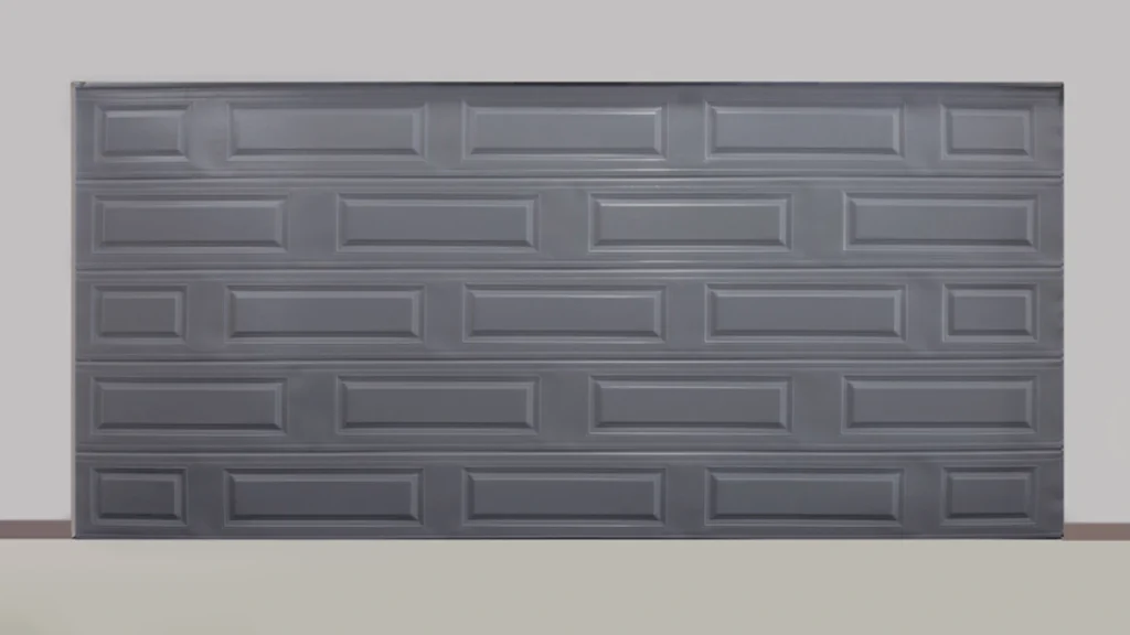 Steel wood look garage door